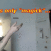 Magick-Magnetic: I can adjust my aura/EMF to effect the hanging magnet's polarity.