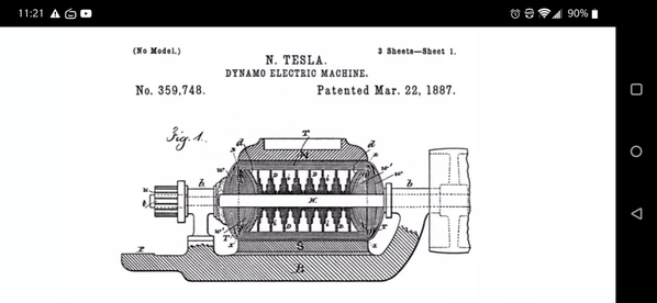 Leak Project Tesla patent image matching bottom of Manuscript image